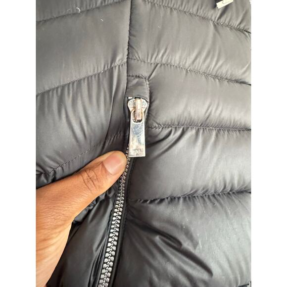 Karen Millen Black Down Puffer Coat Hooded Longline Jacket Women’s US 10 UK 14 - Picture 9 of 9